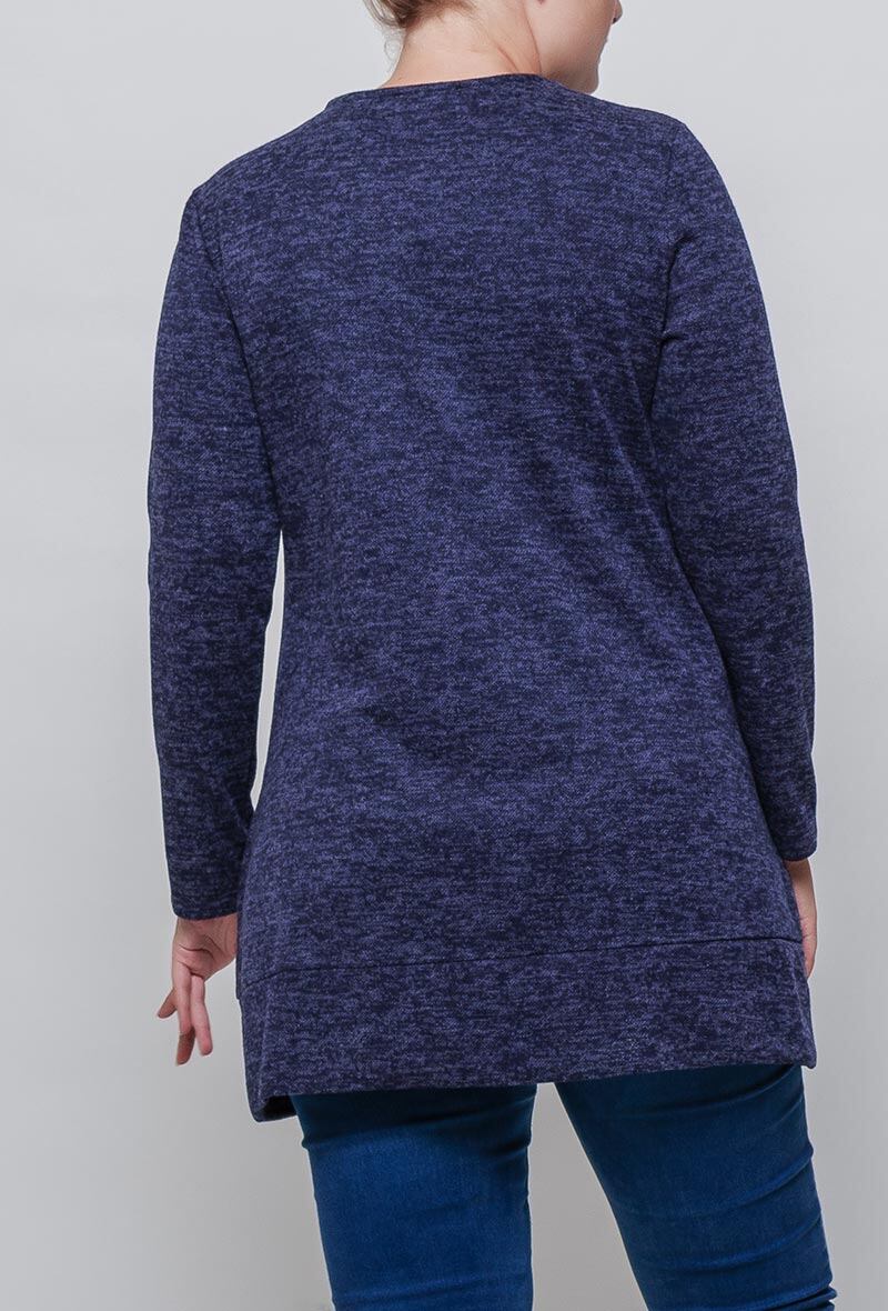 Plus Size Lång Cardigan med Fickor