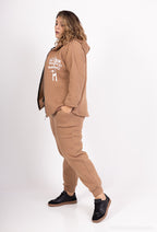 Plus Size Fleece Vest med Huva och Fickor