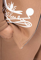 Plus Size Fleece Vest med Huva och Fickor
