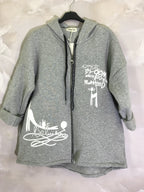 Plus Size Fleece vest with hood and pockets