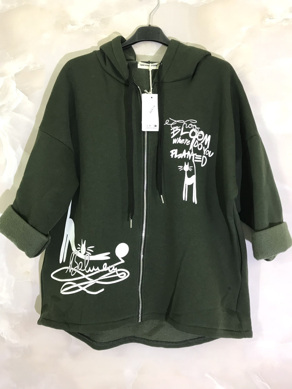 Plus Size Fleece vest with hood and pockets