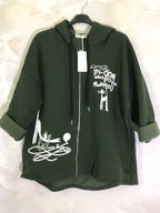Plus Size Fleece vest with hood and pockets