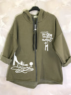 Plus Size Fleece vest with hood and pockets