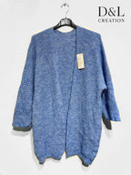 Öppen cardigan med alpacka och superstretchig ull i storlekar 38 till 52 | Plus Size