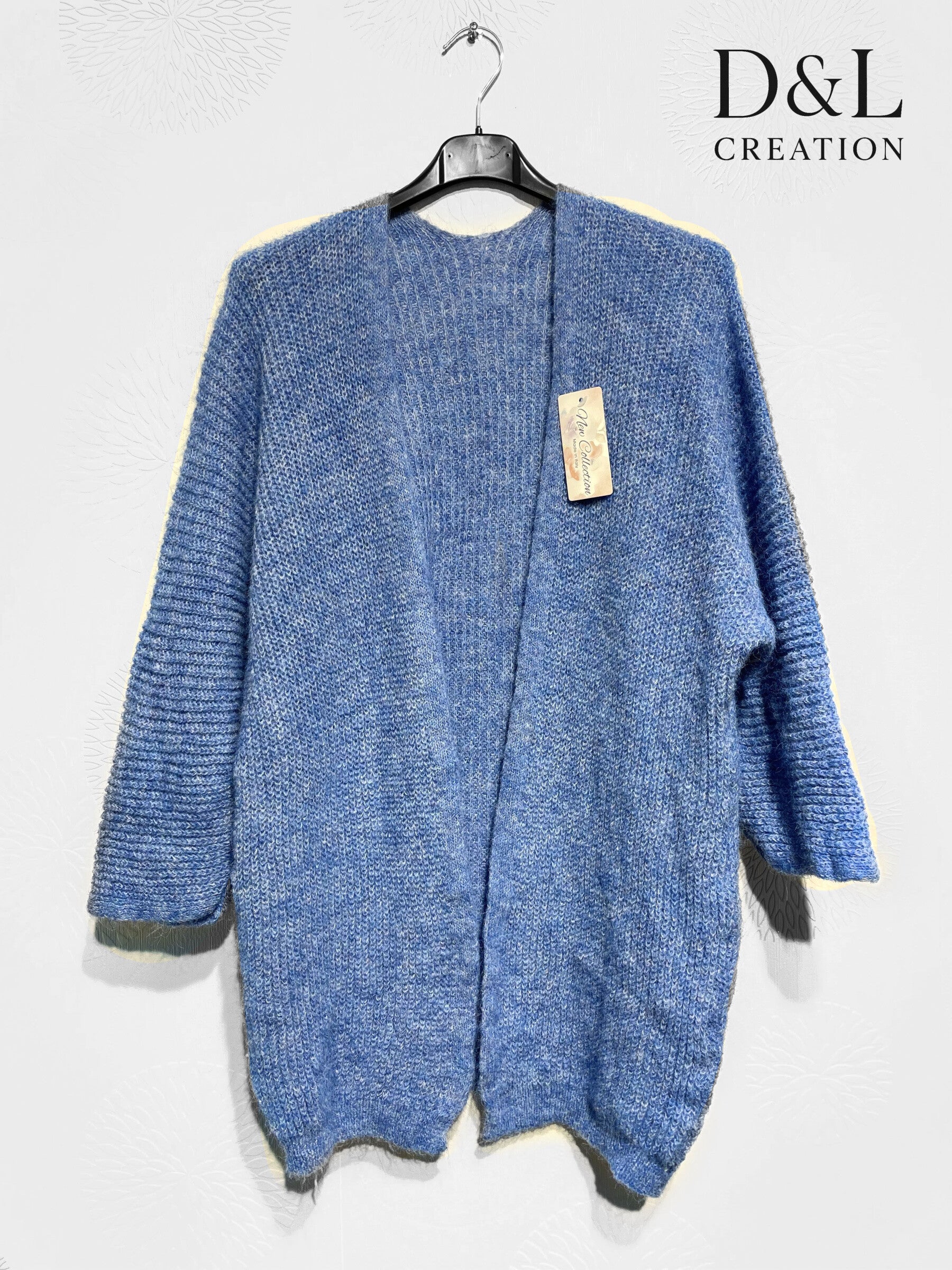 Öppen cardigan med alpacka och superstretchig ull i storlekar 38 till 52 | Plus Size