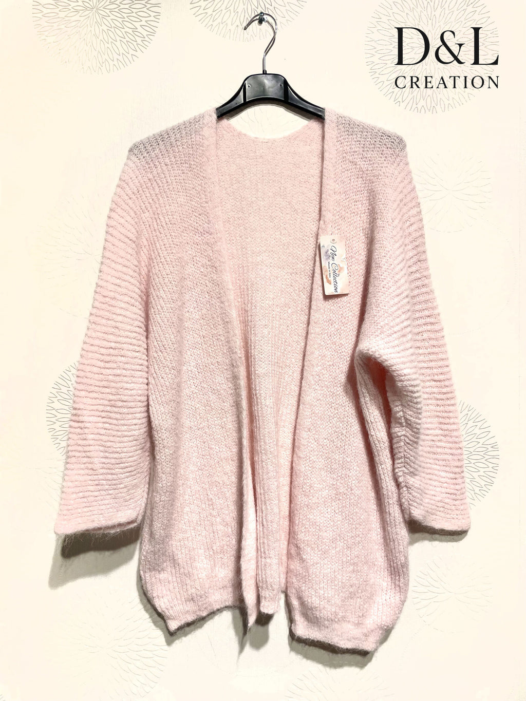Öppen cardigan med alpacka och superstretchig ull i storlekar 38 till 52 | Plus Size