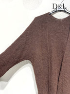 Öppen cardigan med alpacka och superstretchig ull i storlekar 38 till 52 | Plus Size