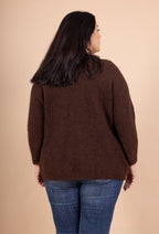 Öppen cardigan med alpacka och superstretchig ull, storlekar 38 till 52