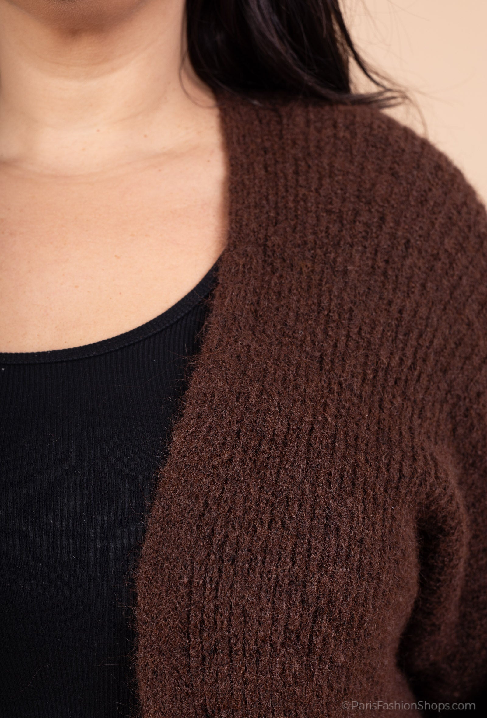 Öppen cardigan med alpacka och superstretchig ull, storlekar 38 till 52