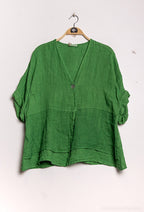 Plus Size Open linen vest