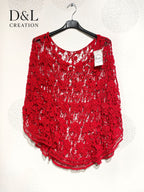 Plus Size Poncho Vest i T40 United Lace till T52