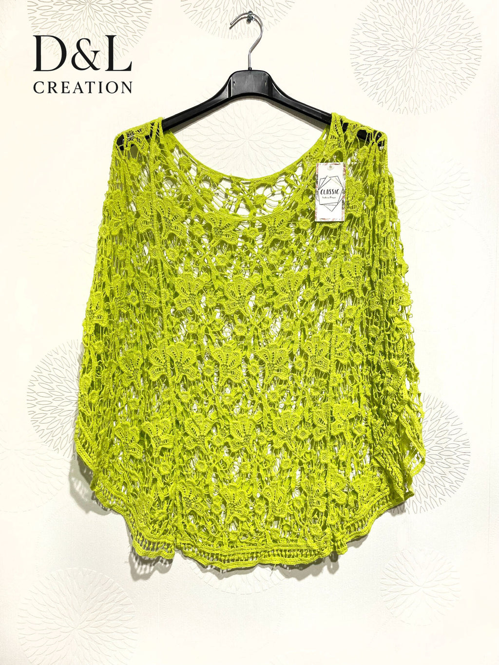 Plus Size Poncho Vest i T40 United Lace till T52