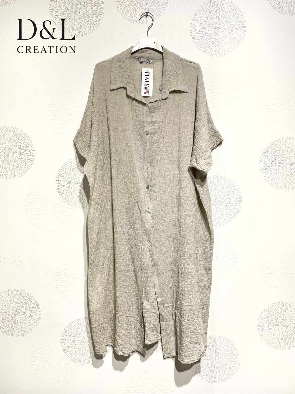 Plus Size Vest / Long dress / Long shirt in Embarly Cotton Ultra Strech T38 at T52