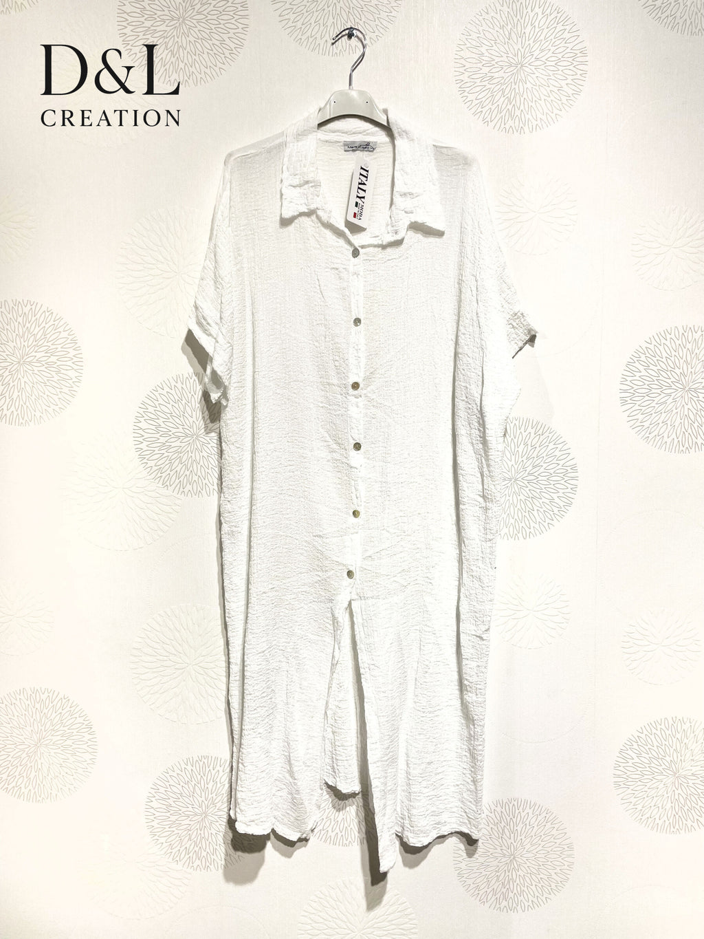 Plus Size Vest / Long dress / Long shirt in Embarly Cotton Ultra Strech T38 at T52