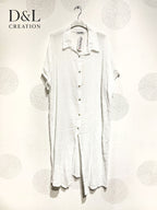 Plus Size Vest / Long dress / Long shirt in Embarly Cotton Ultra Strech T38 at T52