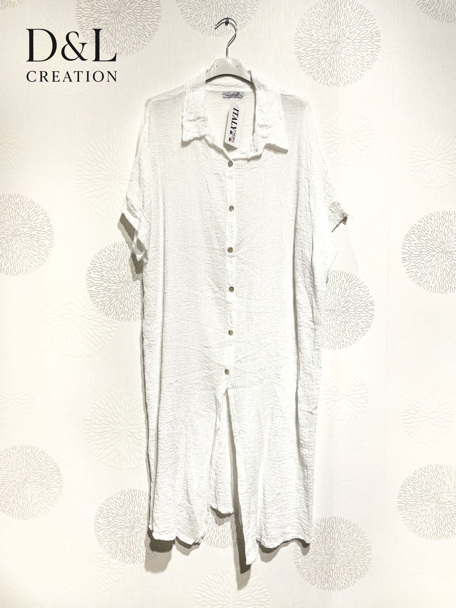 Plus Size Vest / Long dress / Long shirt in Embarly Cotton Ultra Strech T38 at T52