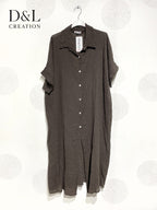 Plus Size Vest / Long dress / Long shirt in Embarly Cotton Ultra Strech T38 at T52