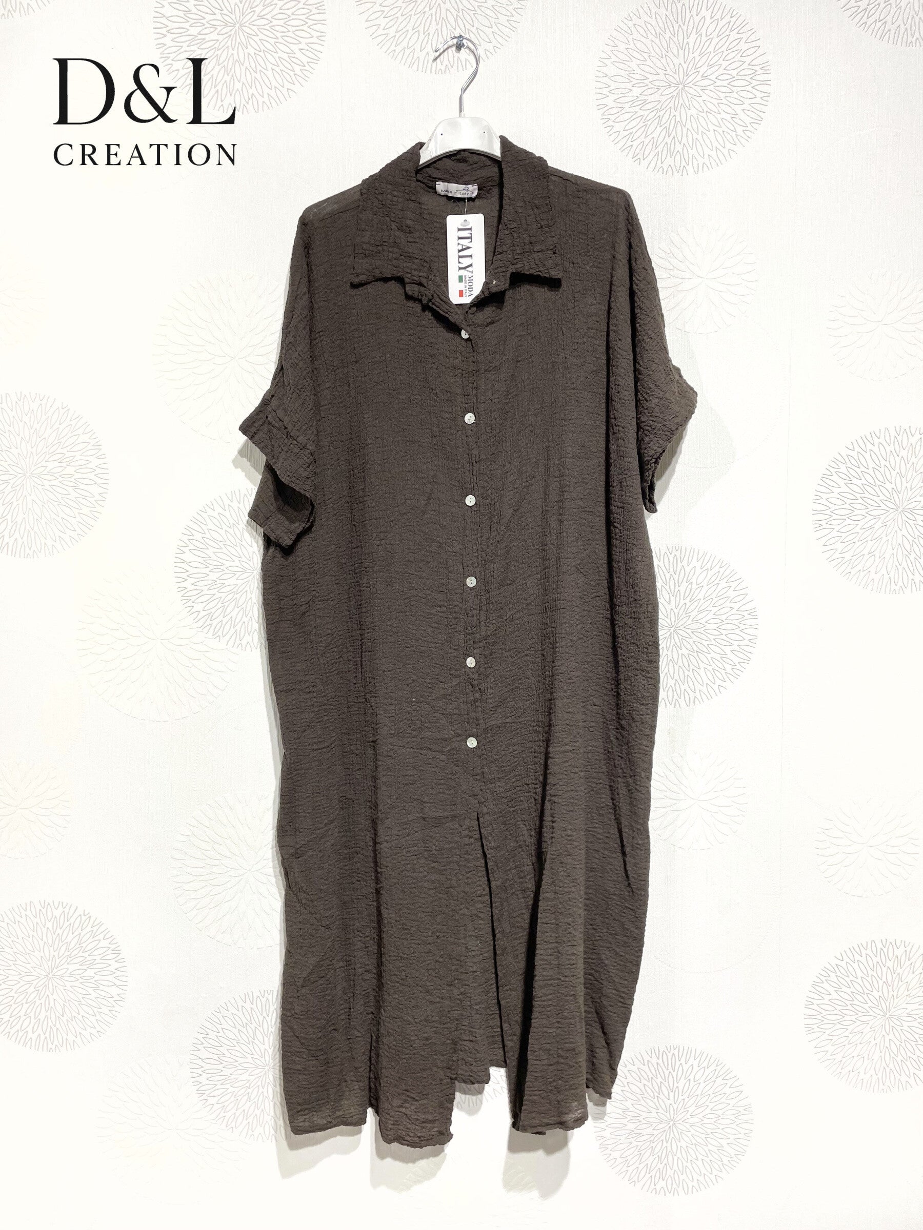 Plus Size Vest / Long dress / Long shirt in Embarly Cotton Ultra Strech T38 at T52