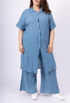 Plus Size Vest / Long dress / Long shirt in Embarly Cotton Ultra Strech T38 at T52
