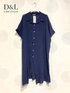 Plus Size Vest / Long dress / Long shirt in Embarly Cotton Ultra Strech T38 at T52
