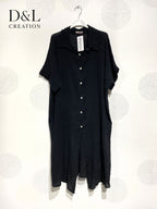 Plus Size Vest / Long dress / Long shirt in Embarly Cotton Ultra Strech T38 at T52
