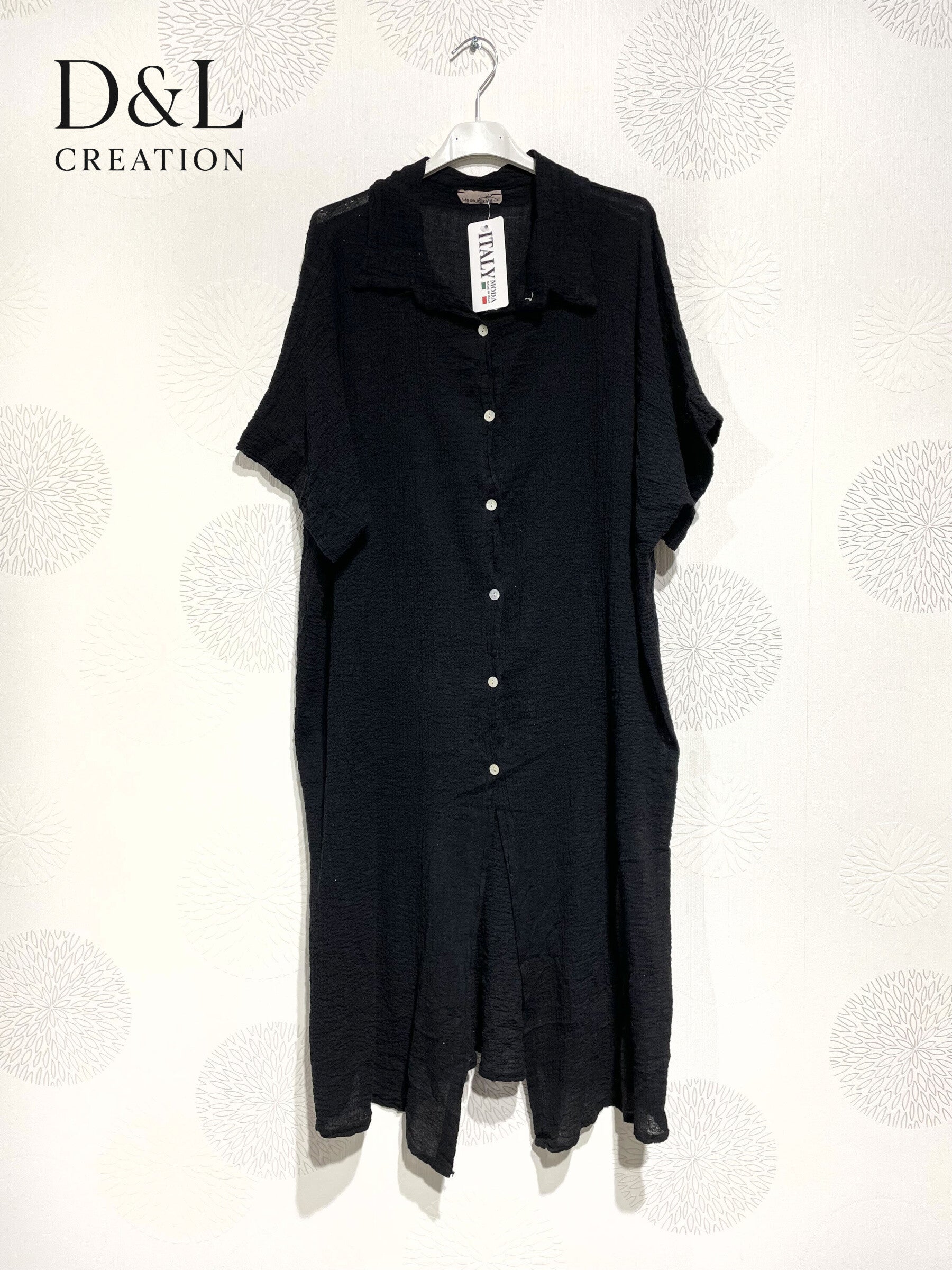 Plus Size Vest / Long dress / Long shirt in Embarly Cotton Ultra Strech T38 at T52