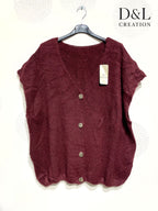 Plus Size Sleeveless knit vest in ultra soft knit T40 to T54