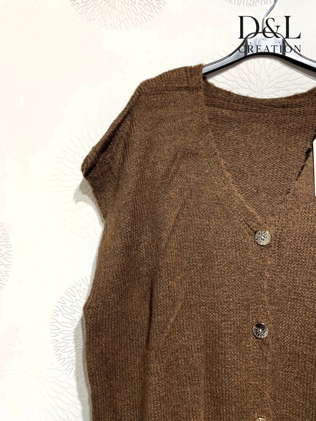 Plus Size Ärmless Stickad Väst