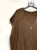 Plus Size Ärmless Stickad Väst
