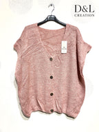 Plus Size Sleeveless knit vest in ultra soft knit T40 to T54