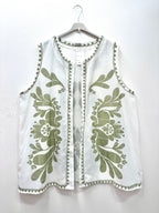 Plus Size Printed sleeveless vest