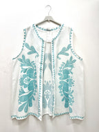 Plus Size Printed sleeveless vest