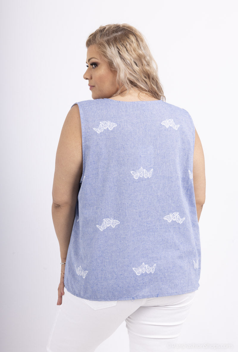 Plus Size Ärmloös Väst