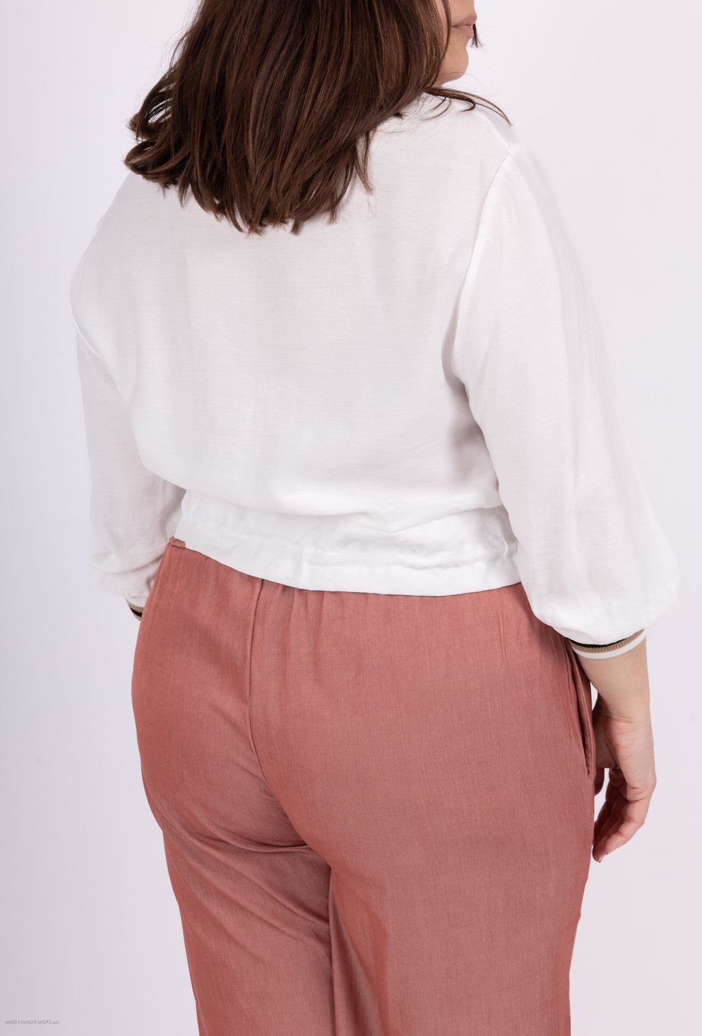 Plus Size Kort och Slim Bomber Västar med Falska Fickor