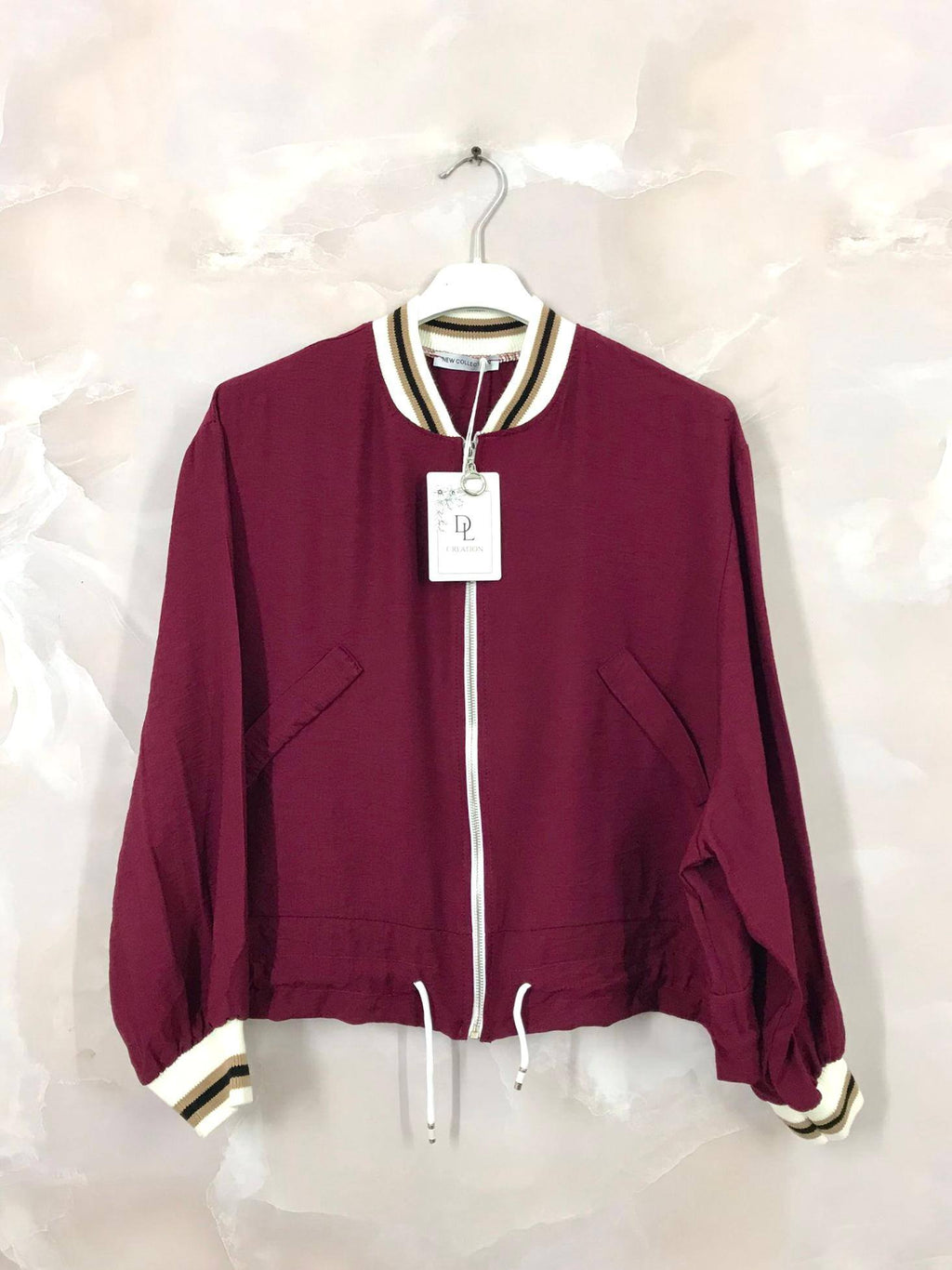 Plus Size Short and slim bomber style vest with fake pockets sizes 38 to 50