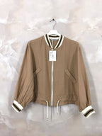 Plus Size Short and slim bomber style vest with fake pockets sizes 38 to 50
