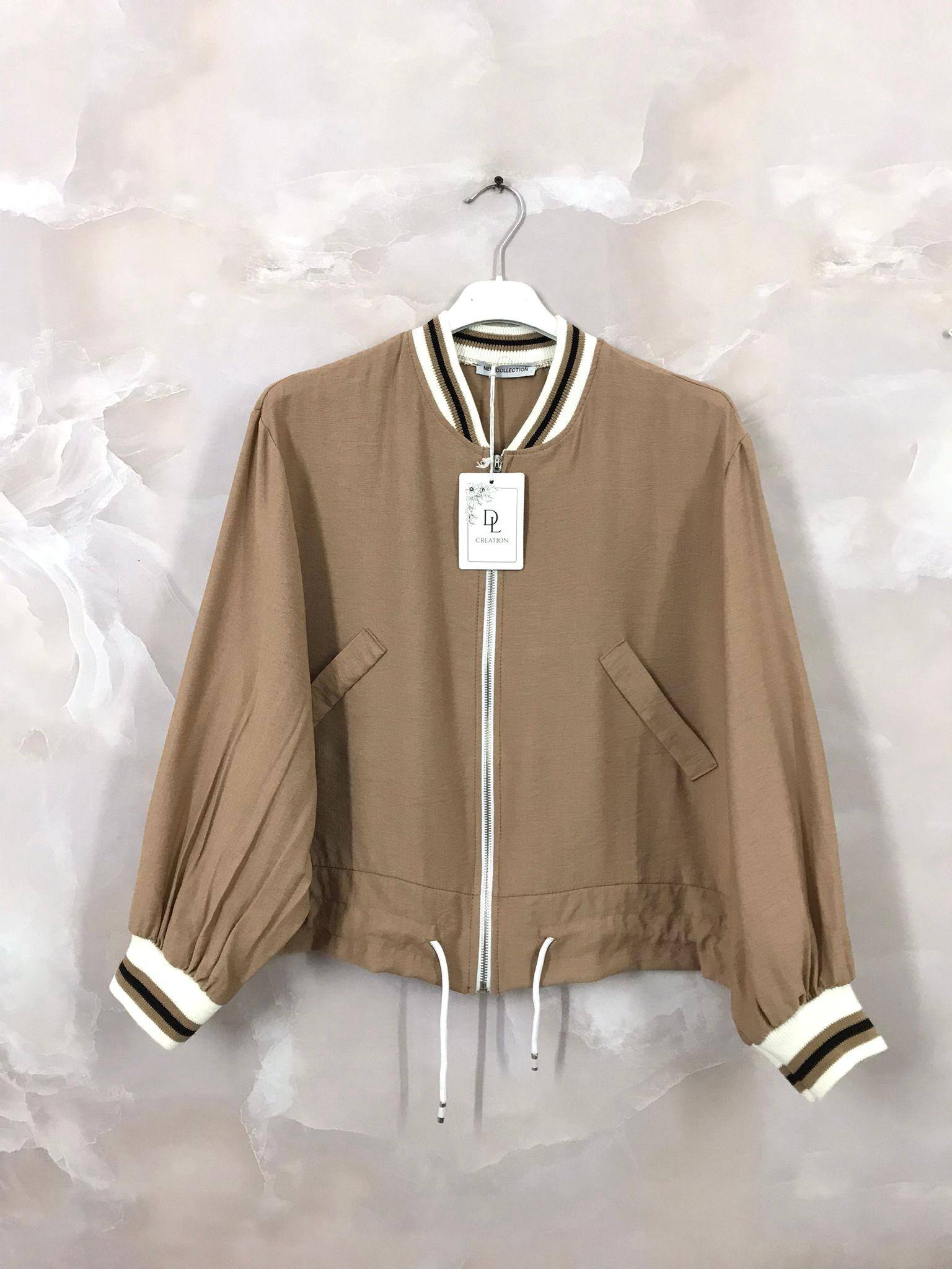 Plus Size Short and slim bomber style vest with fake pockets sizes 38 to 50