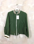 Plus Size Short and slim bomber style vest with fake pockets sizes 38 to 50