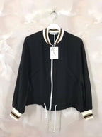 Plus Size Kort och Slim Bomber Västar med Falska Fickor
