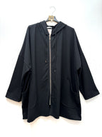 Sweatshirt cardigan med LOVE tryck på ryggen i Stor Storlek