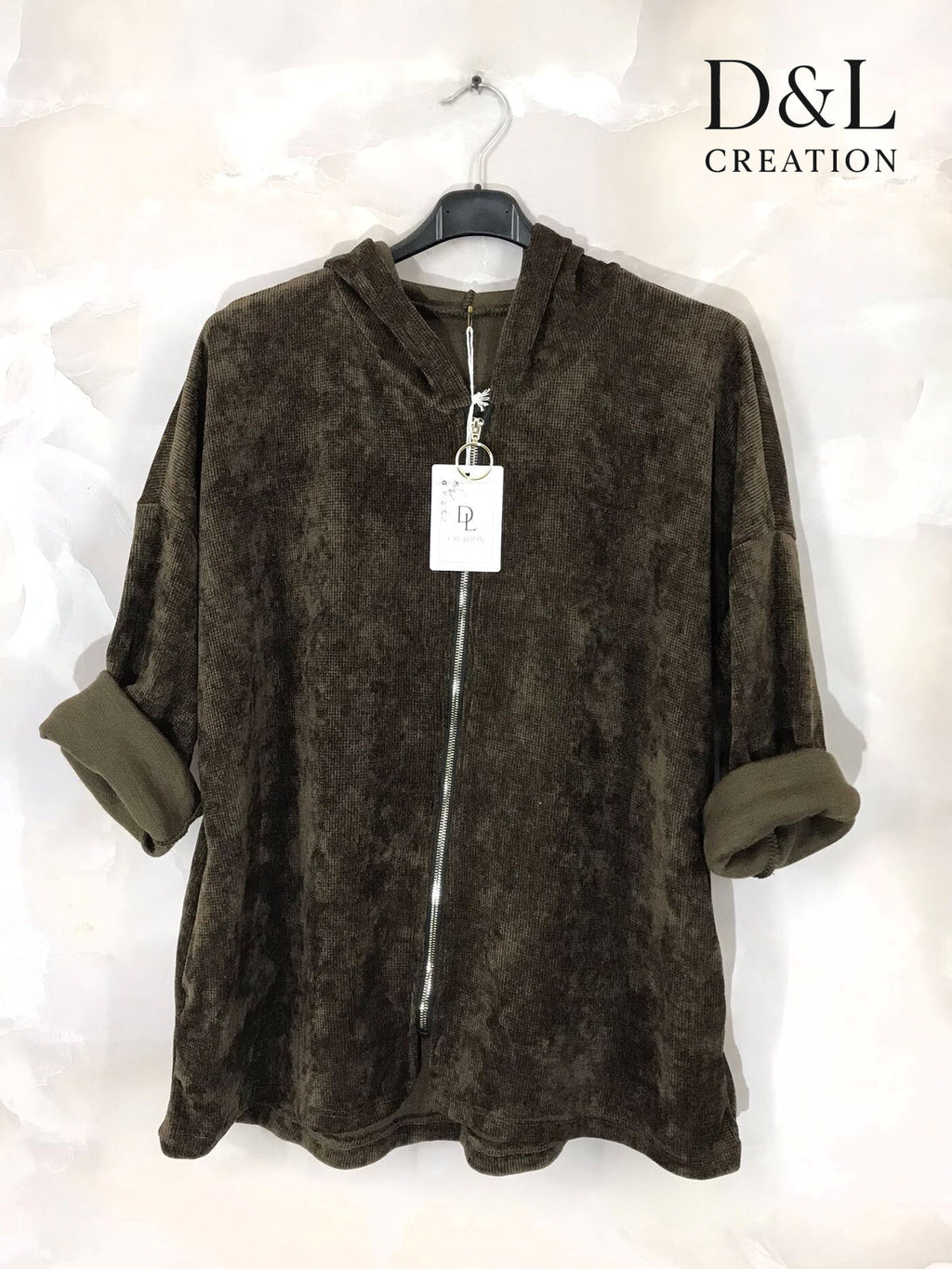Sammet zip-up väst stl 38 till 52 | Plus Size