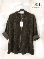 Sammet zip-up väst stl 38 till 52 | Plus Size