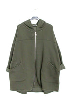 Thick fleece-lined zip-up hoodie i Stor Storlek