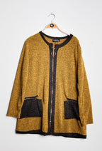 Plus Size Zip Cardigan för Stiliga Kvinnor