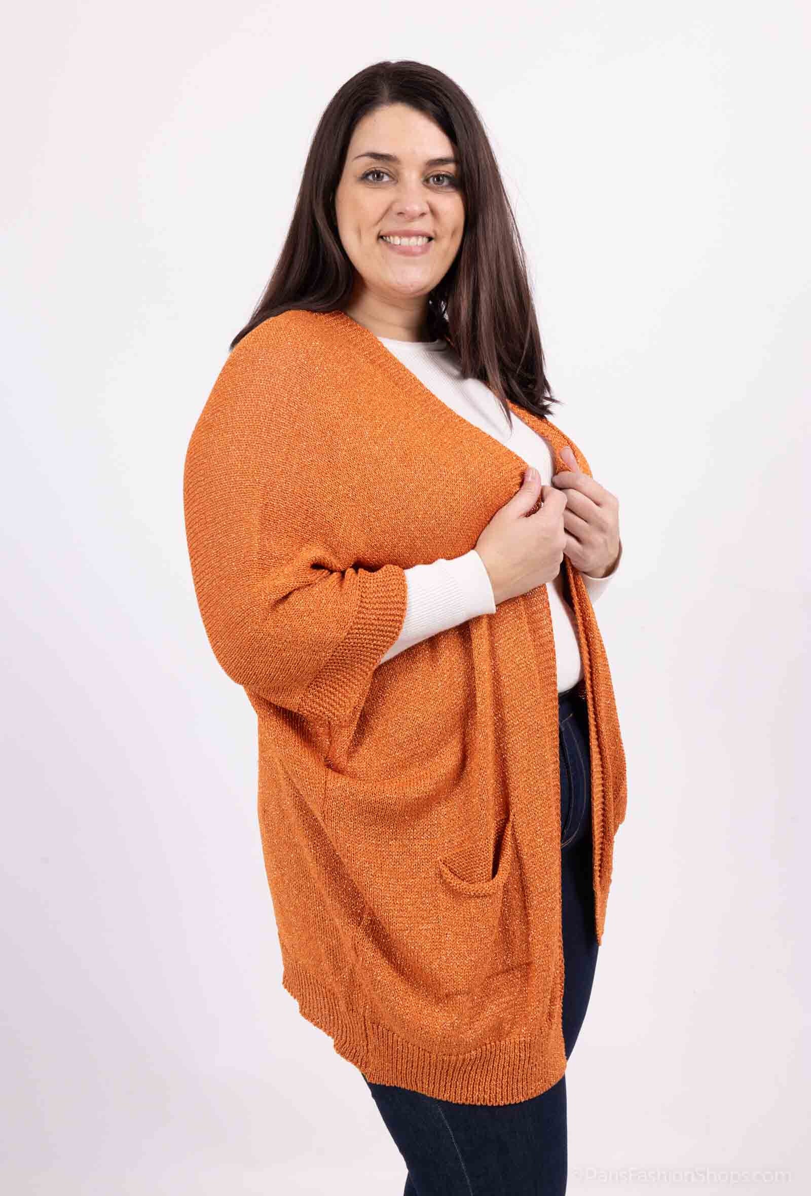 Elegant Plus Size Väst i Viskos och Metalltråd