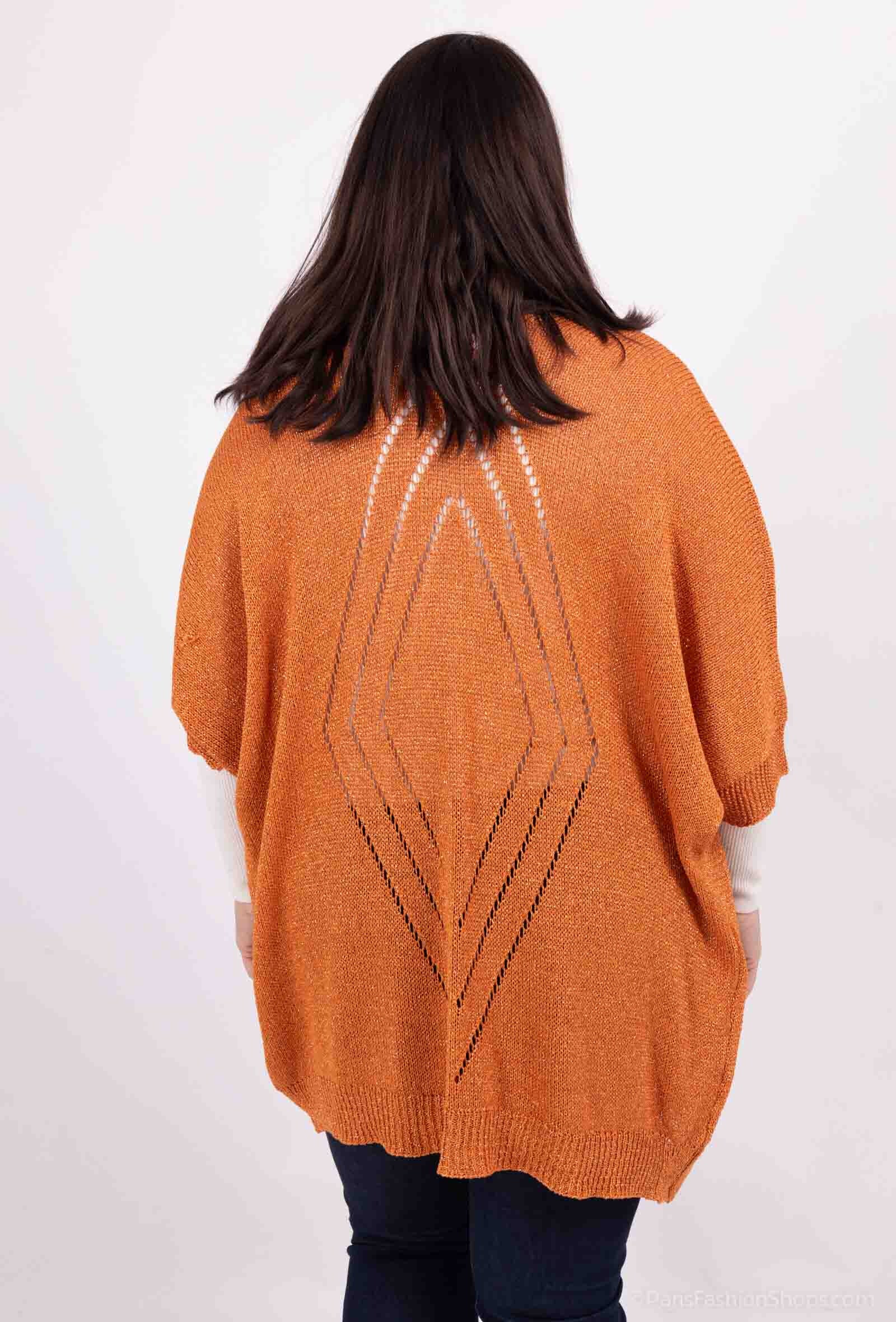 Elegant Plus Size Väst i Viskos och Metalltråd