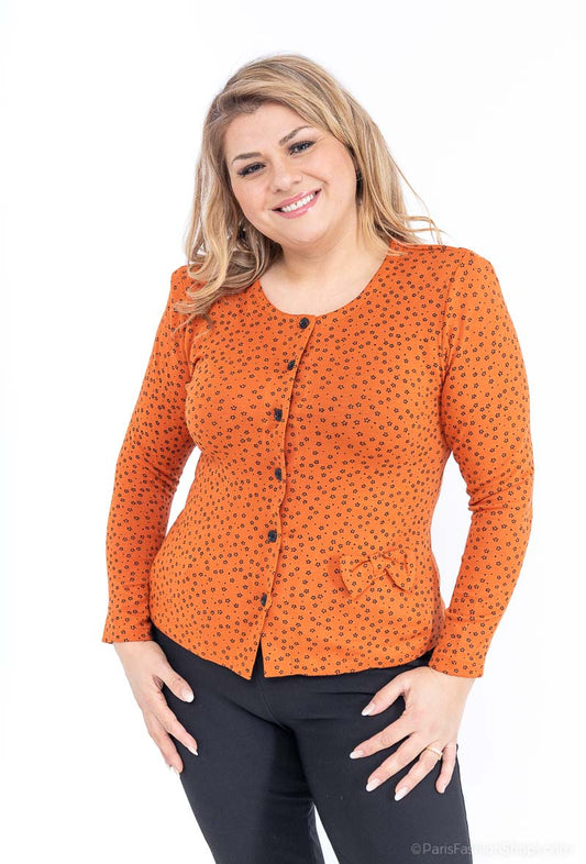 Plus Size Tryckt Väst