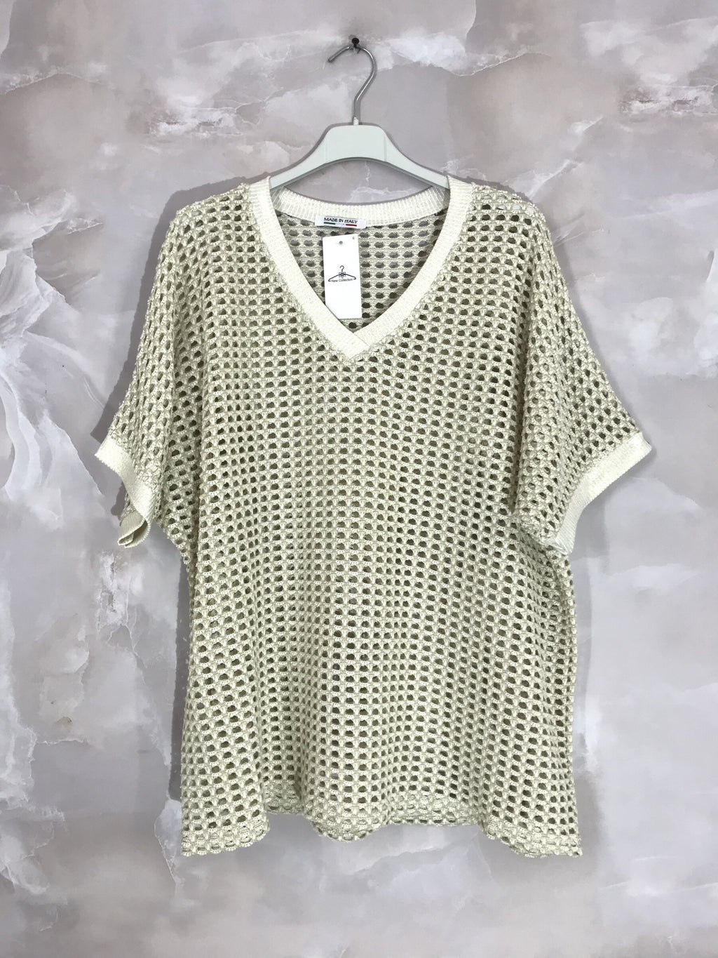 Plus Size Homemade V -neck with brilliant filaments T38 to T52