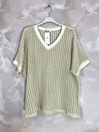 Plus Size Homemade V -neck with brilliant filaments T38 to T52