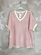 Plus Size Homemade V -neck with brilliant filaments T38 to T52